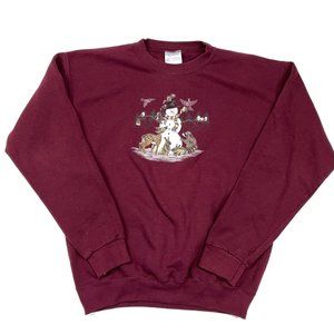 VTG 2-Sided Snowman Pullover Sweatshirt Grandma